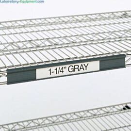 Grey plastic shelf marker for InterMetro carts and shelving  |  1303-52 displayed