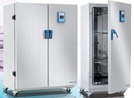 Heratherm Large Capacity Microbiological Incubators by Thermo Fisher Scientific in volume capacities of 13.3 and 27.3 cu. ft. | 5324-PP-01 displayed