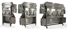 Germfree Glovebox Isolator meets USP 797 (positive pressure) and USP 800 (negative pressure) requirements (with optional waste containers) | 5607-15 displayed