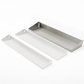 The large shelf used on the Mobile Storage Bin RAck to hold parts-dispensing bins | 9611-75 displayed