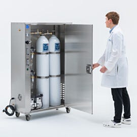 Portable N2 Generator's two gas cylinder capacity provides a reliable, on-demand solution, significantly reducing the need for costly tank exchanges  |  2700-40-P displayed