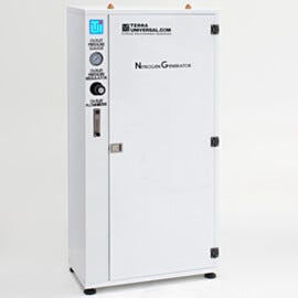 Portable Nitrogen generator, 24"W x 12"D x 49.25"H, with compact footprint produces up to 99% pure N2 gas  |  2700-11B displayed