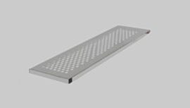 Perforated shelf installed beneath table provides extra storage | 9607-24 displayed