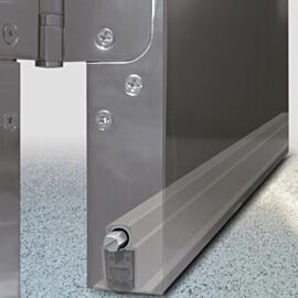 BioSafe® CleanSeam™ stainless steel doors feature an automatic door bottom for a tight door seal | 1999-99 displayed