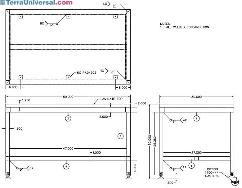 Stand; Support, Powder-Coated Steel, for 30''D Pharmaceutical Glove Box | 1694-81 displayed