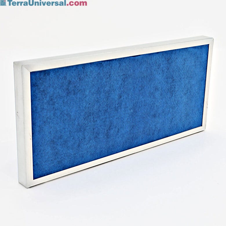 Activated bonded-charcoal filters remove a broad range of organic compounds and solvent fumes  |  1716-00A displayed