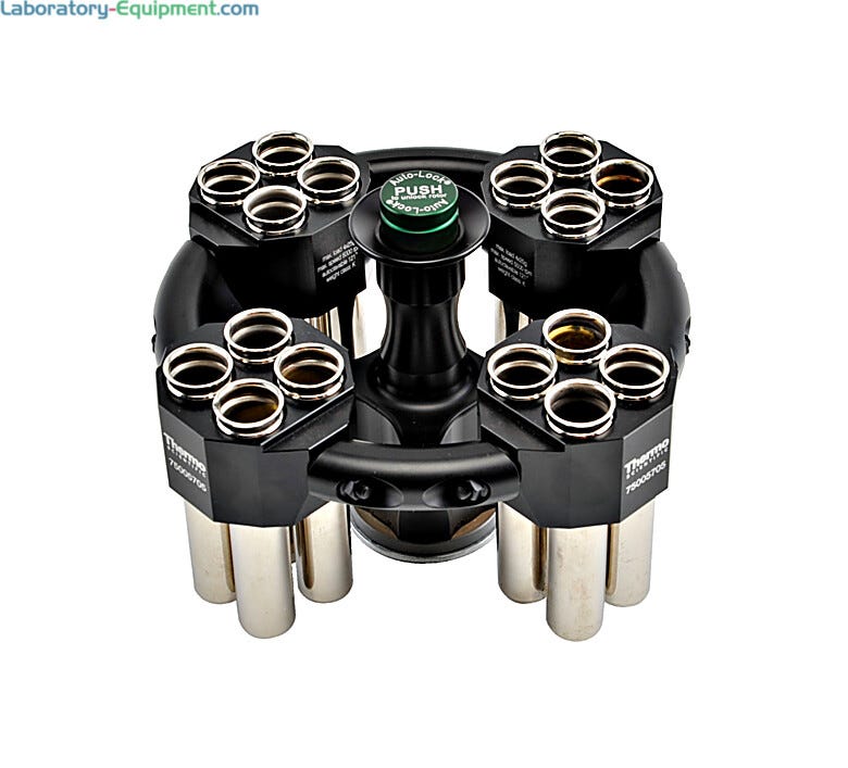 Allows all of the samples to swing outwards as the centrifuge is spun. | 1717-11 displayed