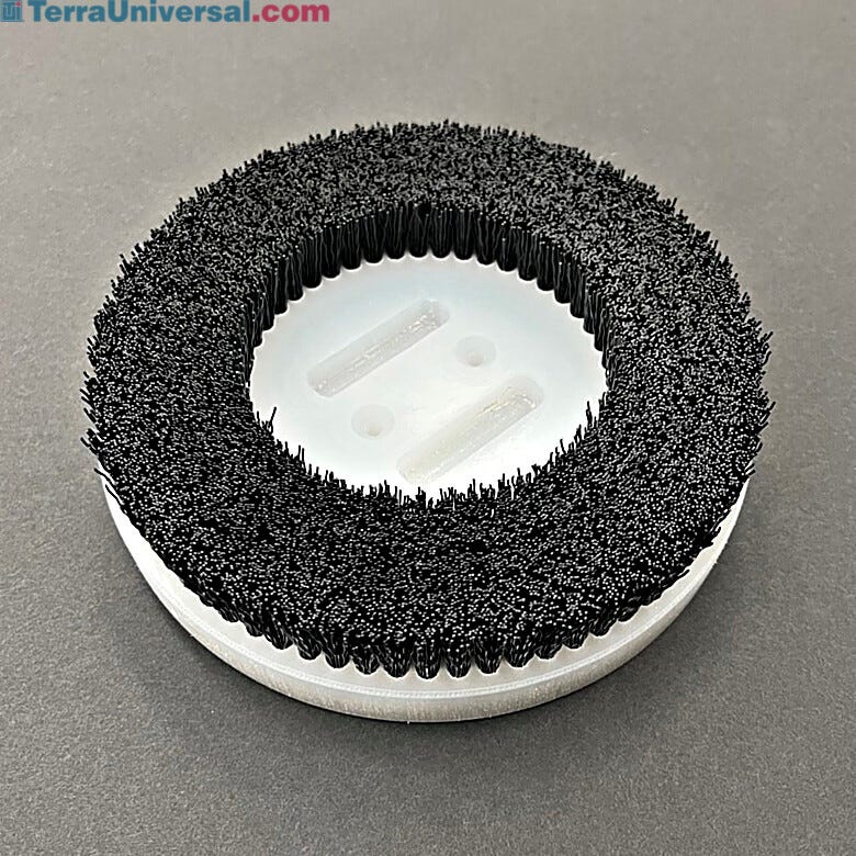Brush; Rotary. Bottom Disc, for Motorized Shoe Cleaner 1884-14  |  1884-07 displayed
