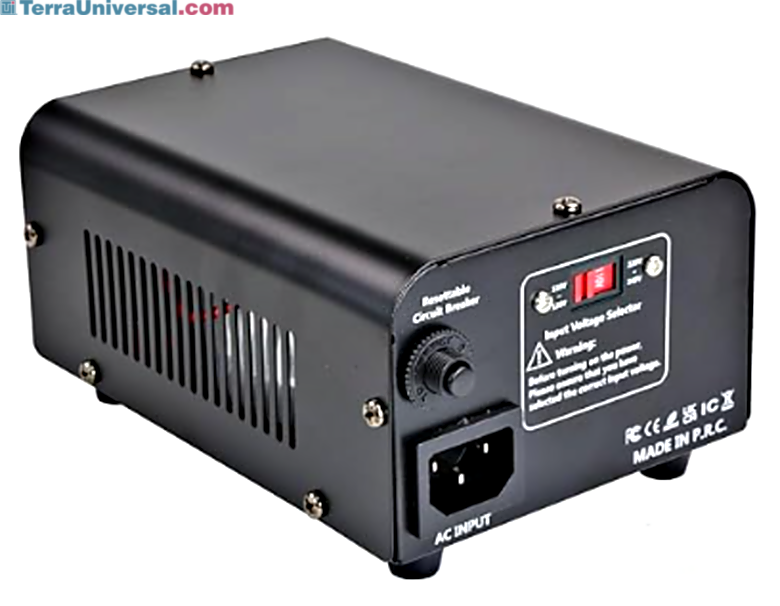 Step-down voltage converter for IonBar or Ionizing Air Gun; converts 240VAC input to 120VAC output, includes thermal protection, overload protection, and reduce  |  2005-09C-220 displayed