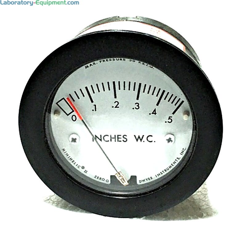 Easy to read and can safely operate at total pressures up to 30 psig  |  2625-43 displayed