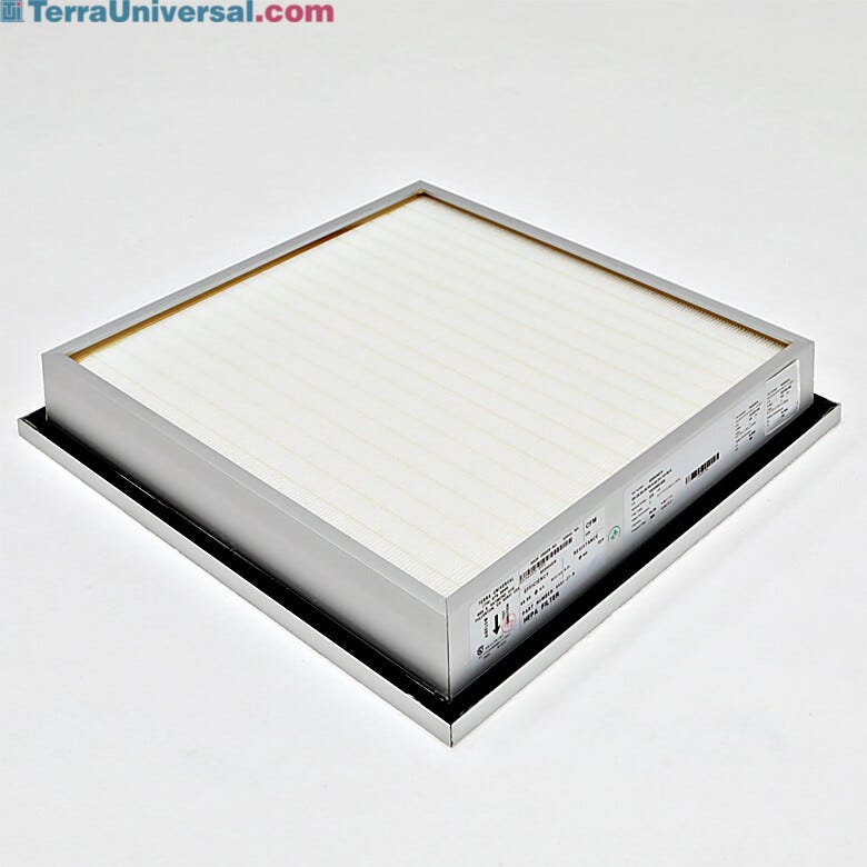 2’x2’ Replacement filter for Roomside Replaceable (RSR) Fan Filter Unit (FFU); inside view shown (downward airflow direction)  |  6601-27-R displayed