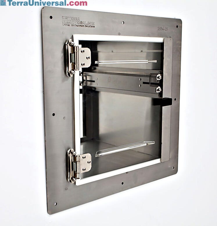 Allows clean transfer of parts in and out of controlled environments (Interlock sold as option) | 2634-42A displayed