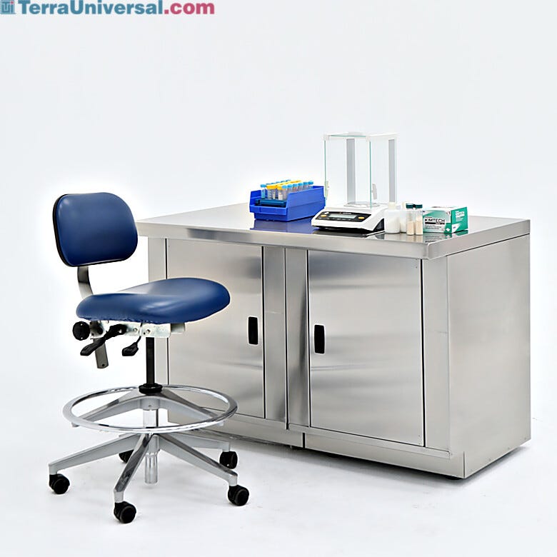 Stainless steel base cabinet for cleanroom or laboratory use; 48