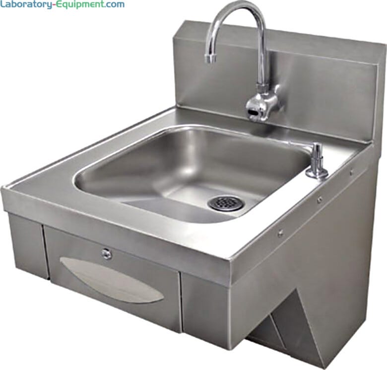 Adavnce Tabco Hands Free wall mounted sink, ADA compliant, taperred bowl design (Model 7-PS-41) | 6901-48 displayed