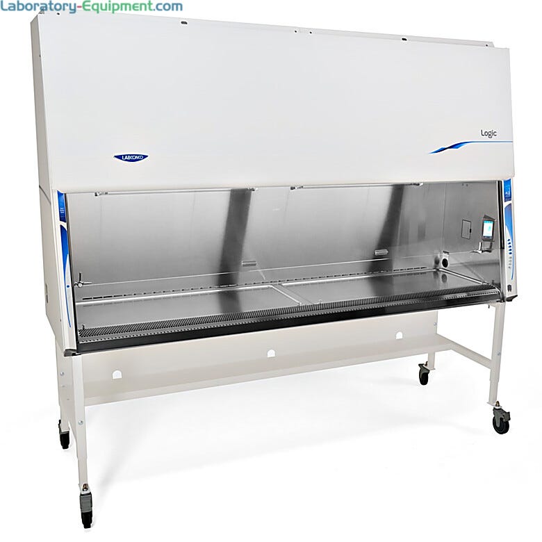 Labconco's Class II A2 biosafety cabinet is made with leak-tight 304 stainless steel and tempered safety glass | 3642-PP-01 displayed