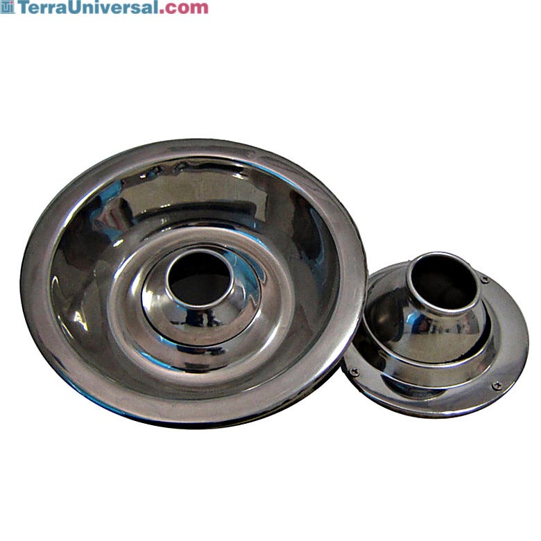 Adjustable stainless steel air shower nozzles; recessed/inner design (left) and protruding/outer design (right)  |  6010-81 displayed