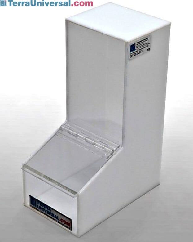 Acrylic Standard Benchtop Bin Dispenser  |  4950-12 displayed