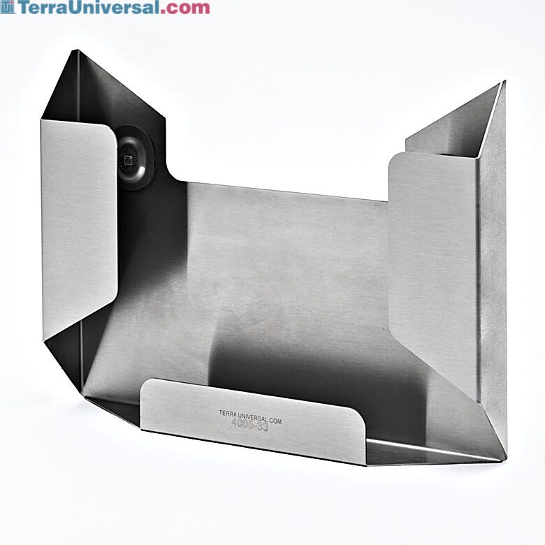 BioSafe® stainless steel wall-mounted file holder   |  4005-33 displayed