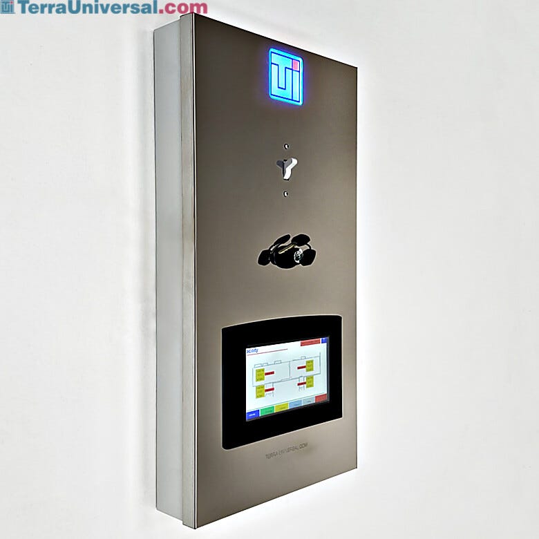 Cleanroom control panel with built-in Tier 3 touchscreen console; datalogging (pressure/temp/RH) and FFU control for up to 12 rooms, 120 FFUs  |  6607-03 displayed