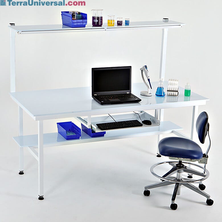 Customize your cleanroom workstation with tray and shelf systems to add clean, convenient storage where you need it. | 1522-02 displayed