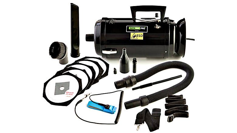 ESD-safe vacuum cleaner with powerful motor, versatile attachments for electronics cleaning | 1009-00 displayed