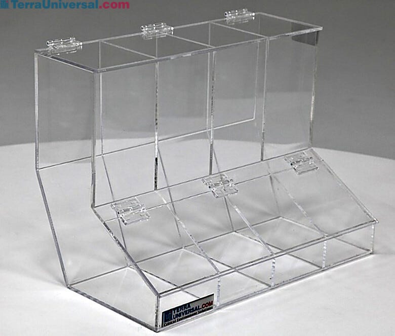 Acrylic Multi-Chamber Dispenser | 4005-51 displayed