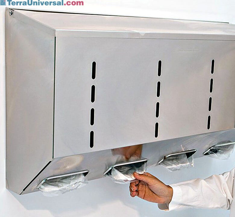 Bouffant Loaded 4 Chamber Dispenser  |  4952-86-2-316 displayed
