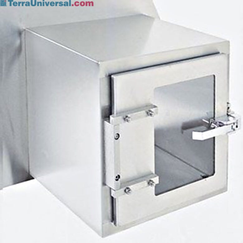 Double Wall Air Lock (shown with optional tempered glass viewing window)  |  1702-11C displayed