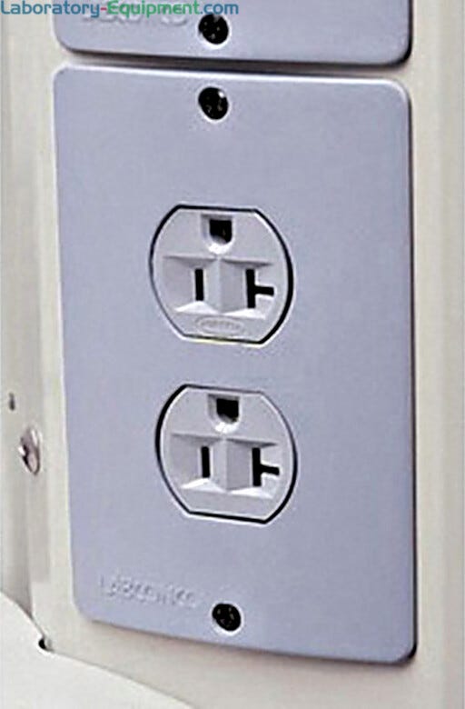 Duplex electrical receptacle for basic laboratory hood, 115V, 20A | 3646-12 displayed
