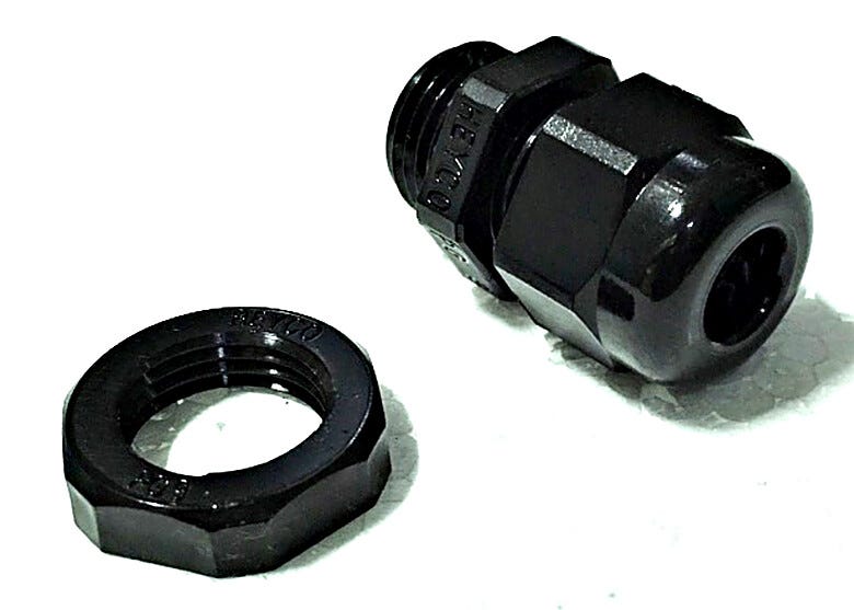 Cordgrip connector plastic .599 inches hole size straight through black | 3305-70 displayed