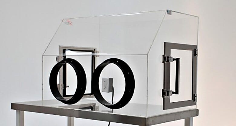 Acrylilc Single Operator Mail Handling Glovebox | 1716-50B displayed