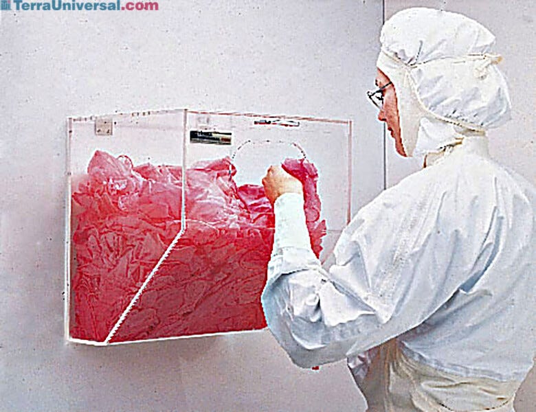 Acrylic Single Chamber Glove Dispenser | 4950-72 displayed
