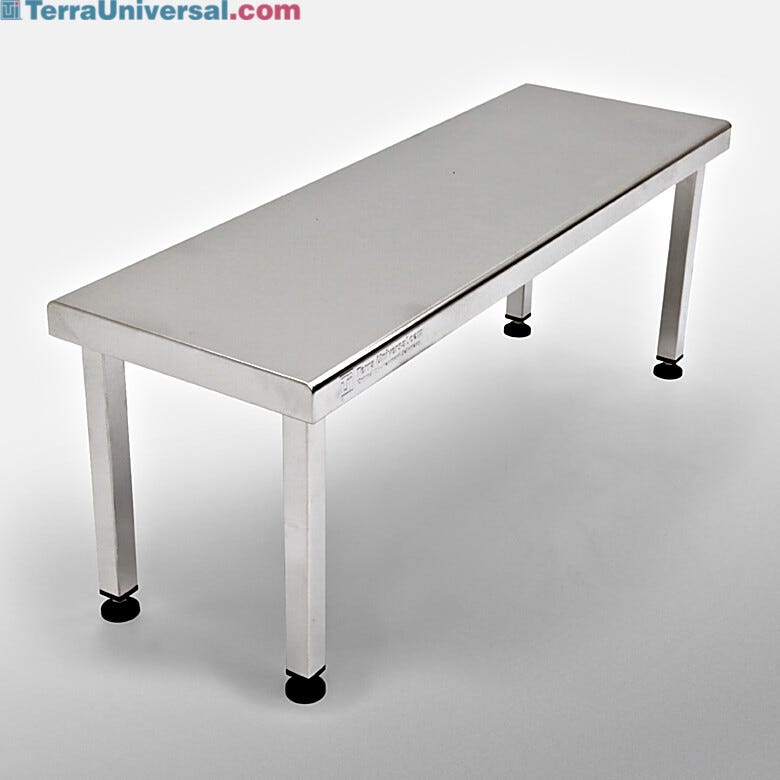 Free Standing Solid Top Gowning Bench, ISO 5-Compliant  |  1530-27-2 displayed