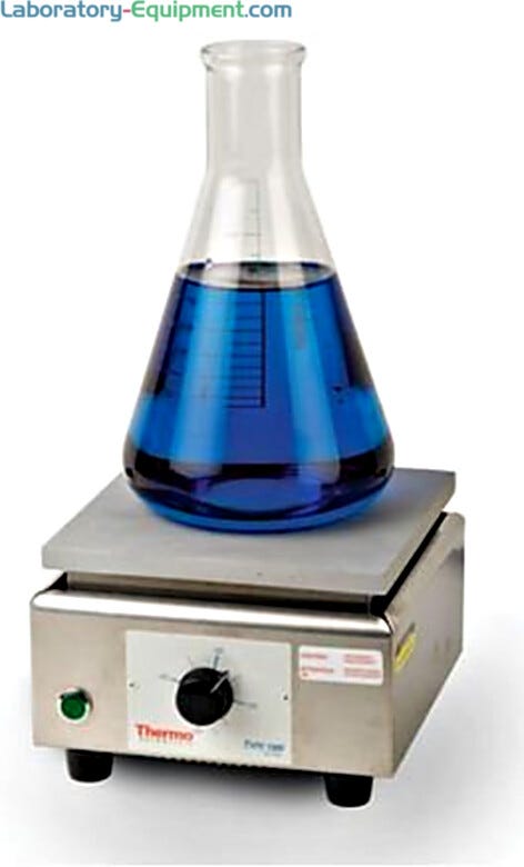 General Purpose Hot Plates from Thermo Scientific have an aluminum top and stainless steel housing for durability | 4000-70 displayed