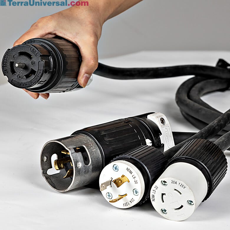Industrial twist-lock plugs and receptacles provide instant, safe, and secure power connection to all PDMs | 6600-29-M displayed