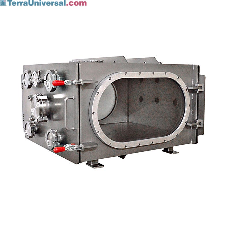 Special application vacuum chambers are built with a wide variety of materials, allowing each chamber to be tailored to your specific requirements | 1590-91 displayed