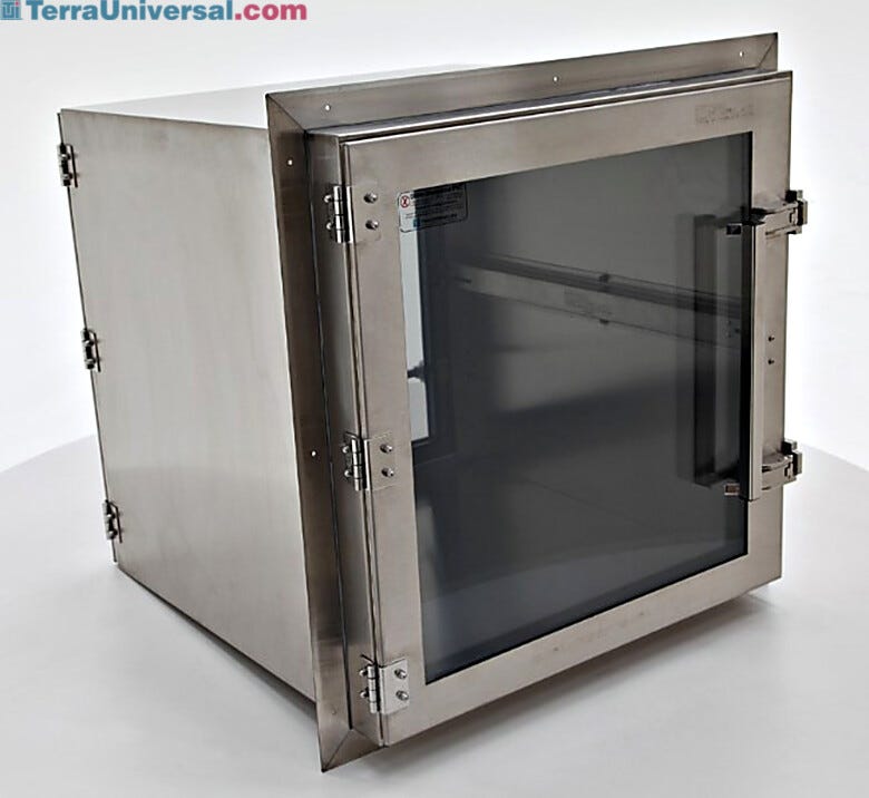 Simplifies contamination-free transfer of materials between classified spaces  |  2636-06D displayed