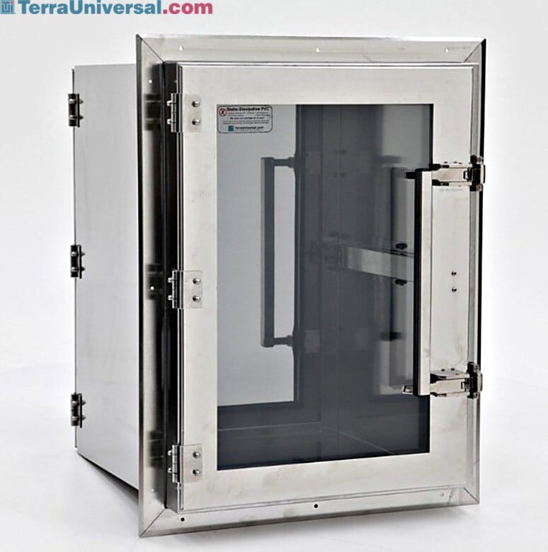 Simplifies contamination-free transfer of materials between classified spaces | 2636-04D-2 displayed