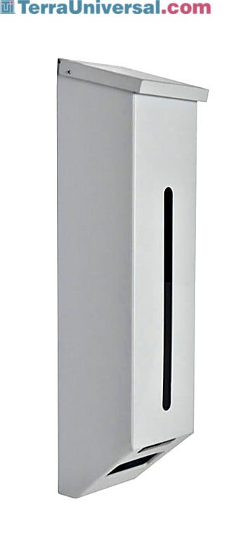 1 Chamber Polypro Glove Dispenser with hinged top and wall-mount keyhole cutouts  |  4952-75 displayed