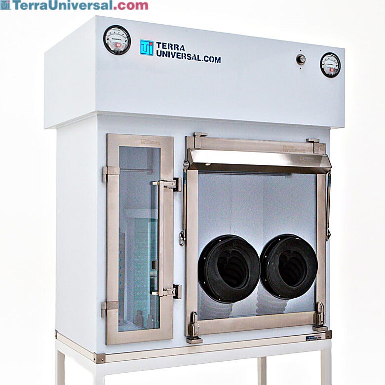 BioSafe® glovebox isolator with 10