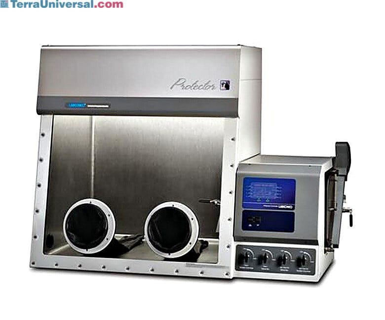 Protector Combination Glove Box provides hazardous material containment and inert gas purging to remove moisture, oxygen  |  3644-16 displayed