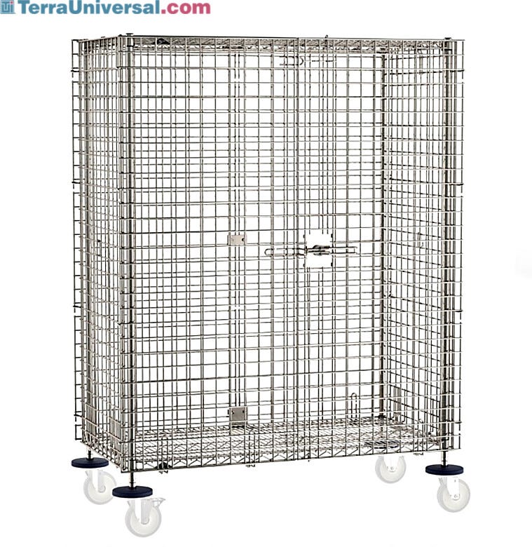 Designed for facilities that need storage to flex with them, this shelving unit transitions seamlessly from stationary to mobile with optional casters | 2650-65 displayed