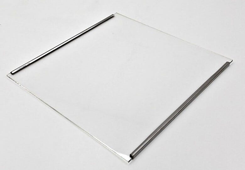 Acrylic shelf meant for fitting into a series 100 pass-thru