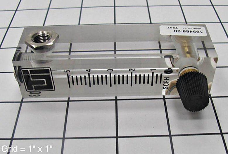 Nitrogen purge Flowmeter. | 1600-03 displayed