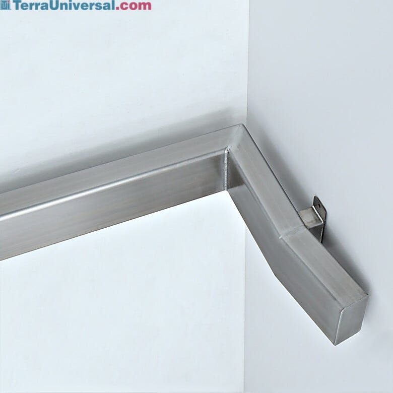 304 Stainless steel BioSafe® crash rail features continuous-seam welds to meet strict cleanliness protocols  |  6600-88 displayed