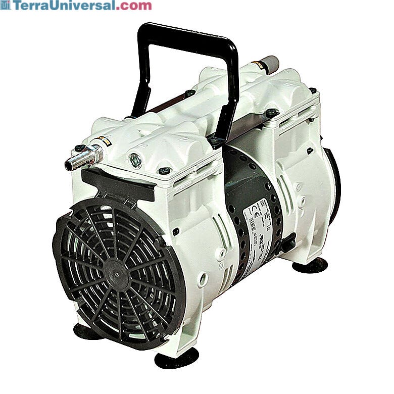 Welch's oil-free standard duty vacuum pump are lightweight, compact and quiet pumps that provide continuous oil-free pumping without corrosion  |  7906-50 displayed