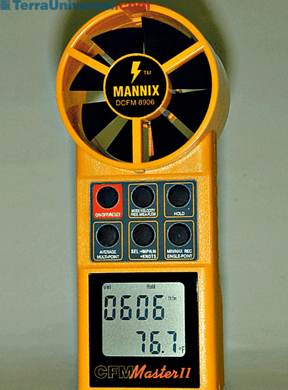 Measures average air velocity for multi-points  |  5401-16 displayed