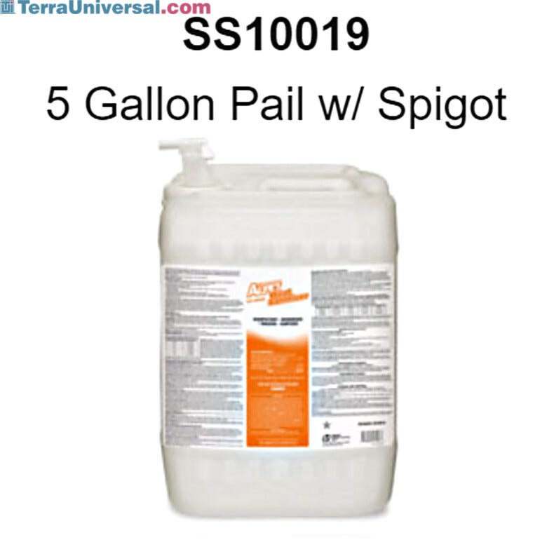 Broad spectrum 5-Gallon Alpet No-Rinse Quat Surface Sanitizer by Best Sanitizers for use with BSX Boot Scrubbers; NSF and EPA #SS10019  |  5608-39 displayed