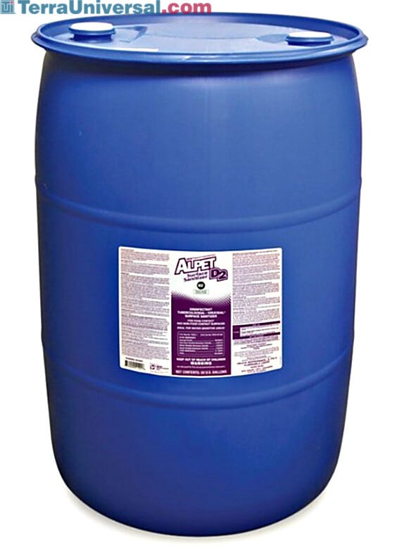 Bulk storage for sanitizer refilling | 5608-04 displayed