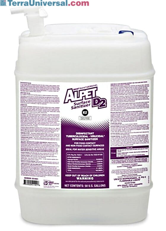 Highly evaporative surface sanitizer for reducing cross-contamination | 5608-02 displayed
